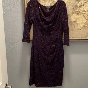 Ralph Lauren purple lace dress